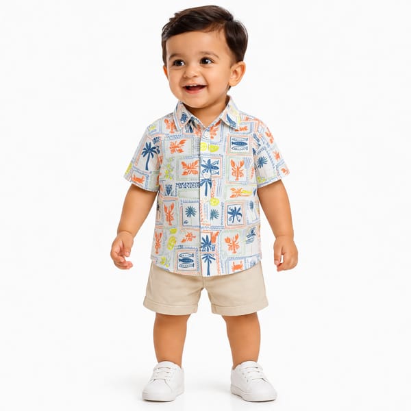 Baby Boys Beach-Vibes Print Shirt