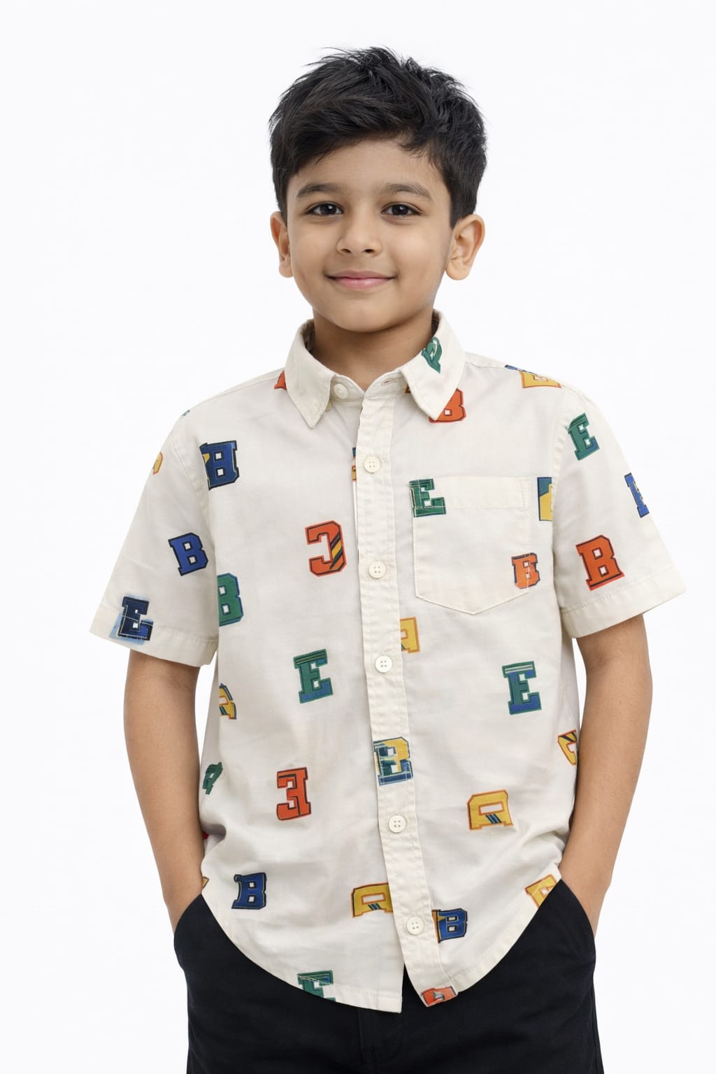 Boys Alphabet Print Shirt