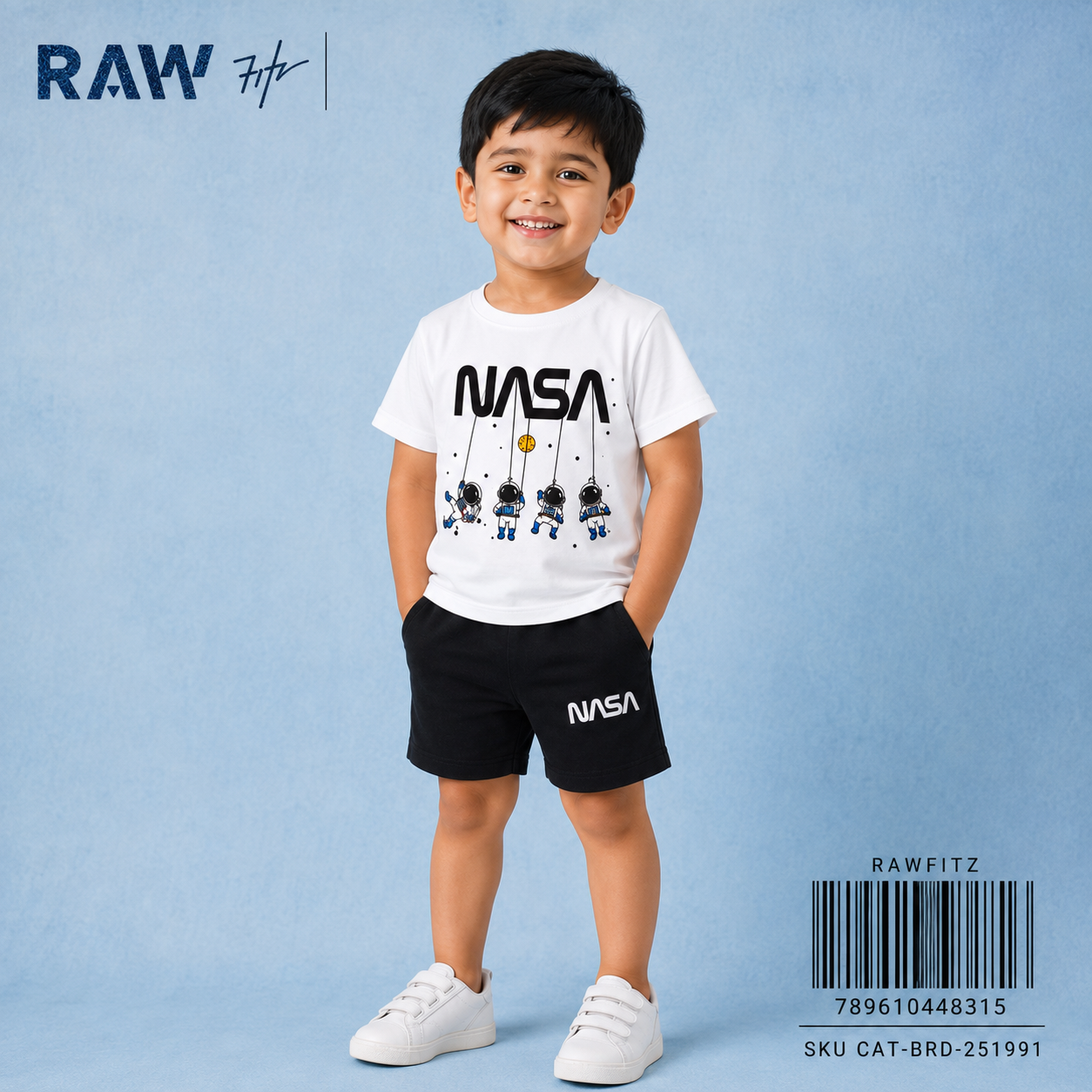 Boys NASA Graphic T-Shirt & Shorts Set