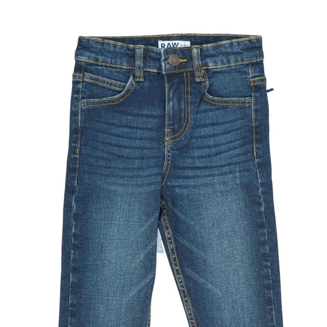 Classic Dark Wash Whiskered Jeans