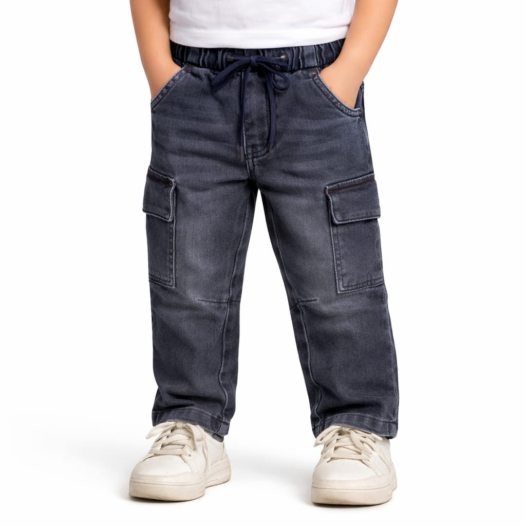 Essential Black Denim Cargos