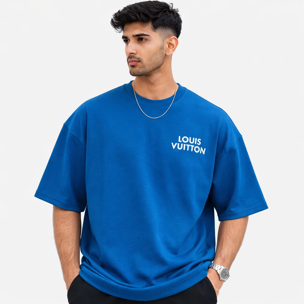 Essential Drop Shoulder T-Shirt - Blue