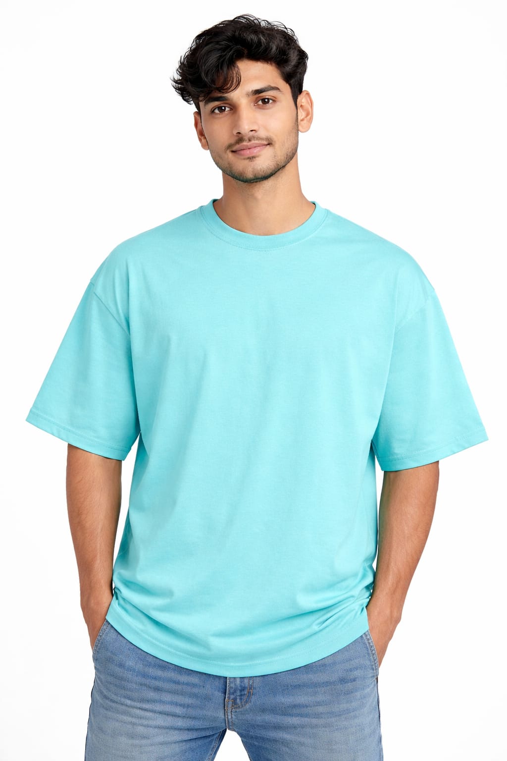 Essential Solid Drop Shoulder - Sky