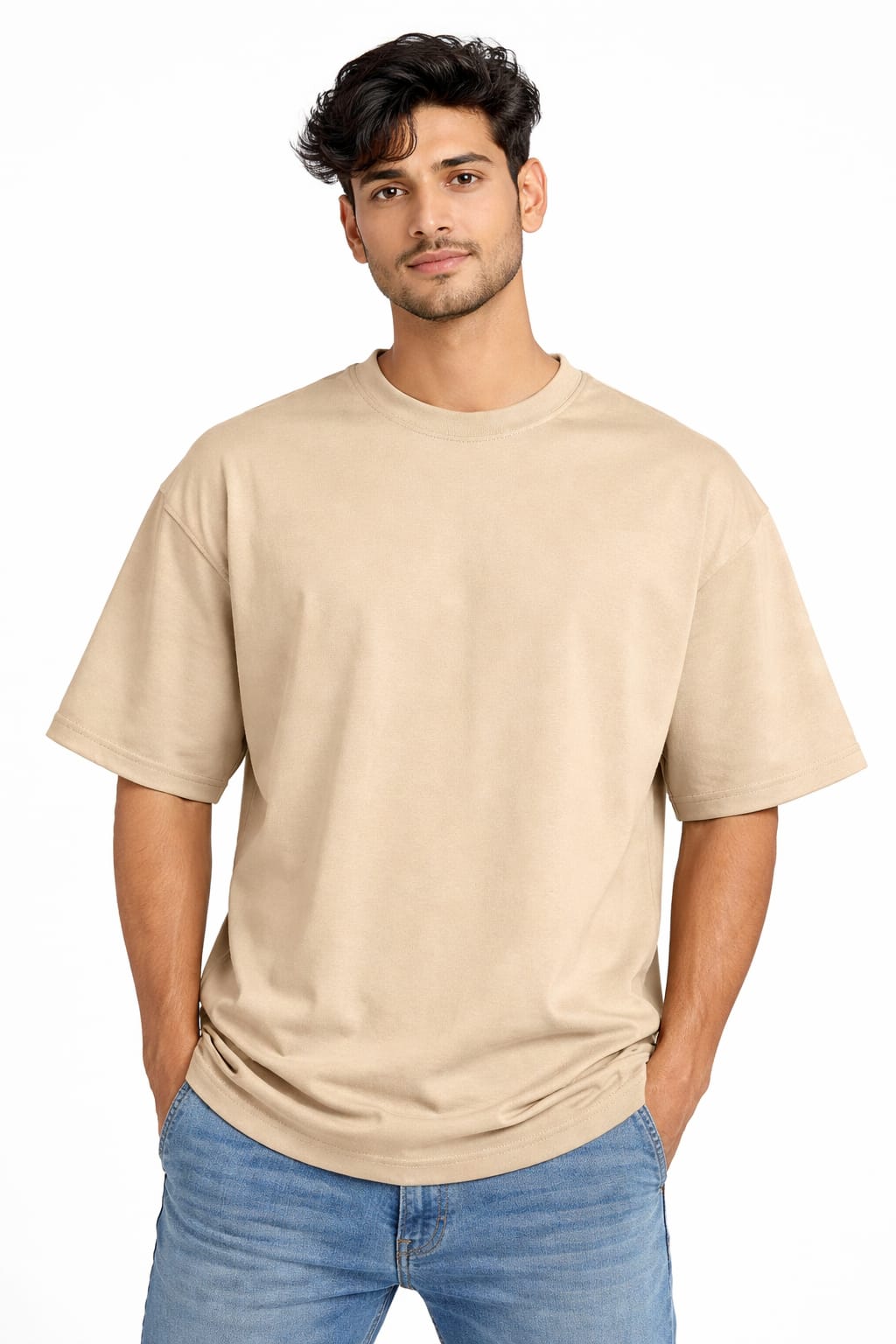 Essential Solid Drop Shoulder - Cream