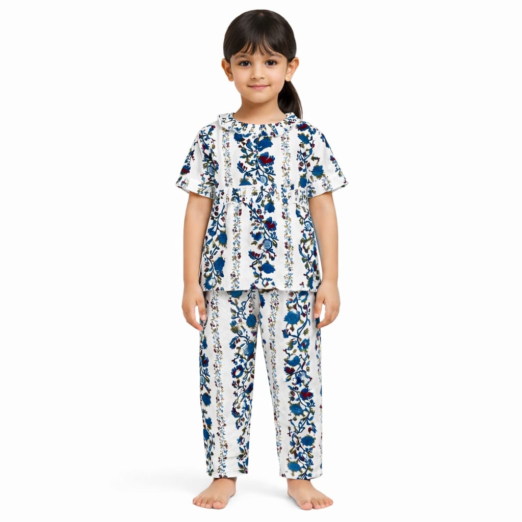 Girls Black and White Floral Co-Ord Set