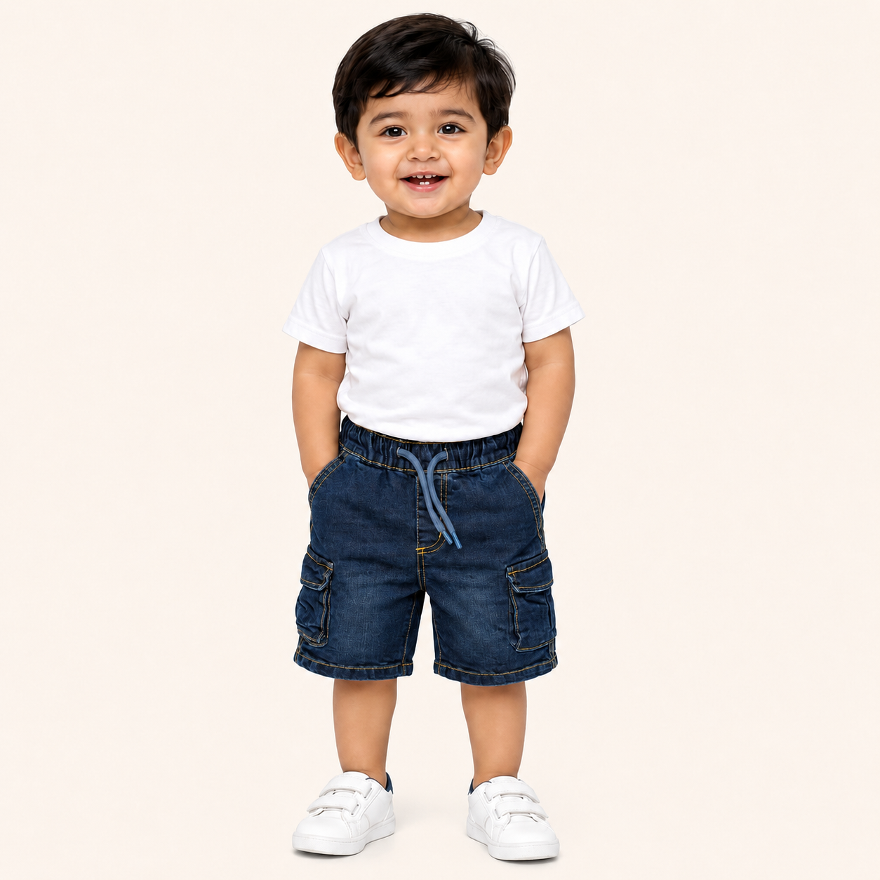 Kids Cargo Denim Shorts