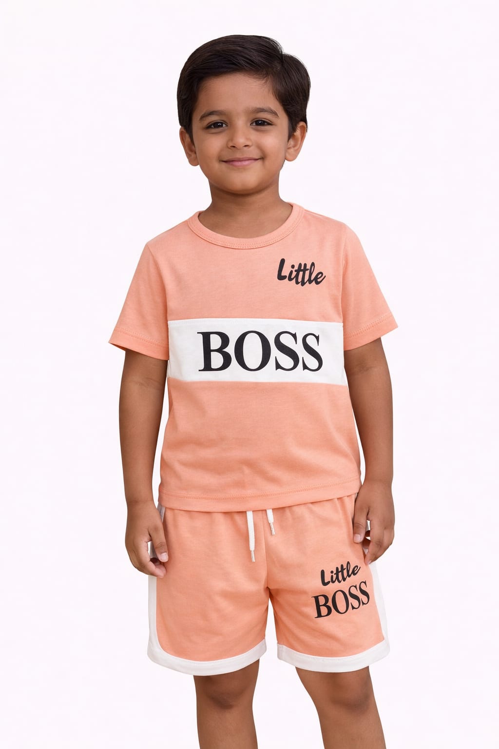 Little Boss Peach Co-ord Set