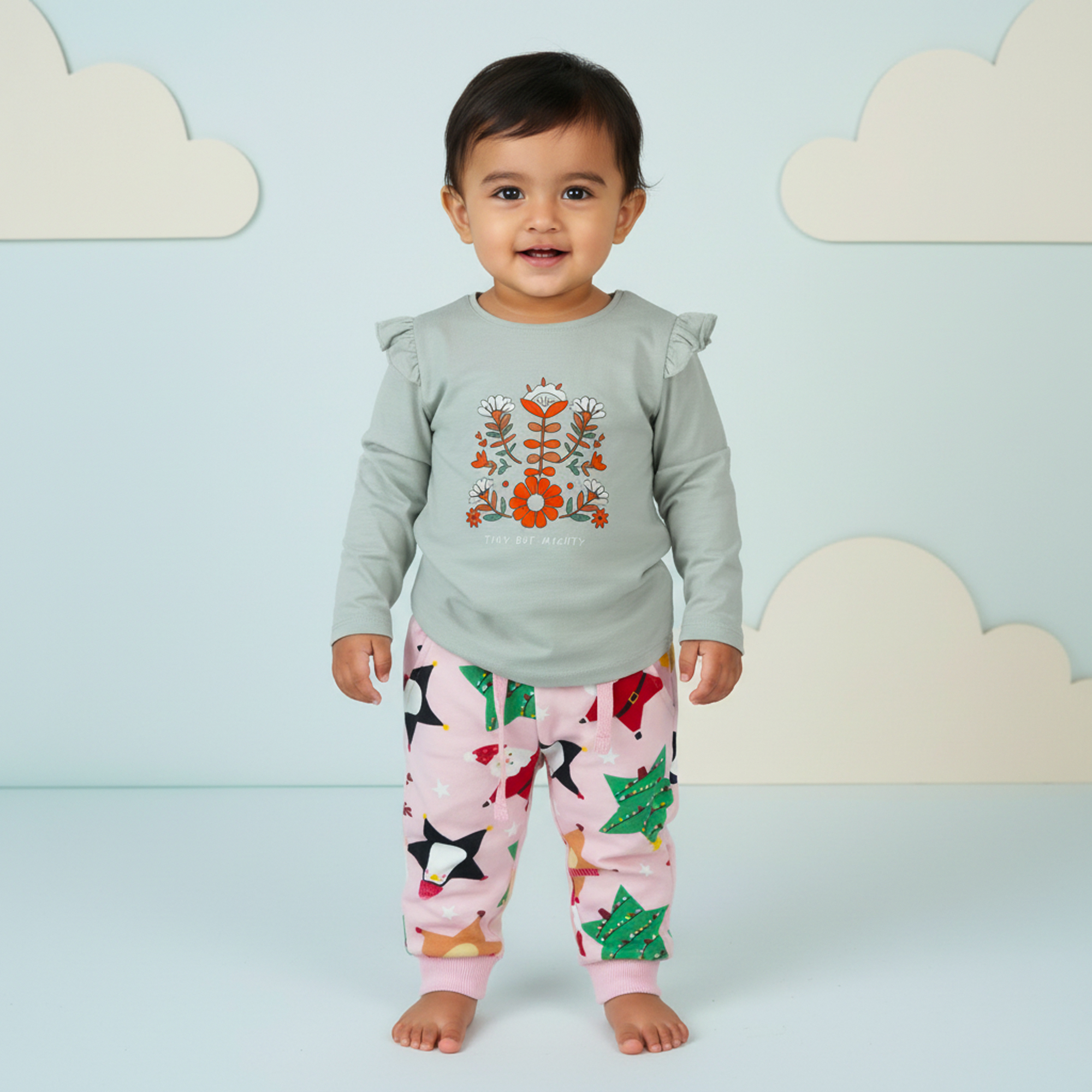 Mighty Floral & Christmas Print Combo Set