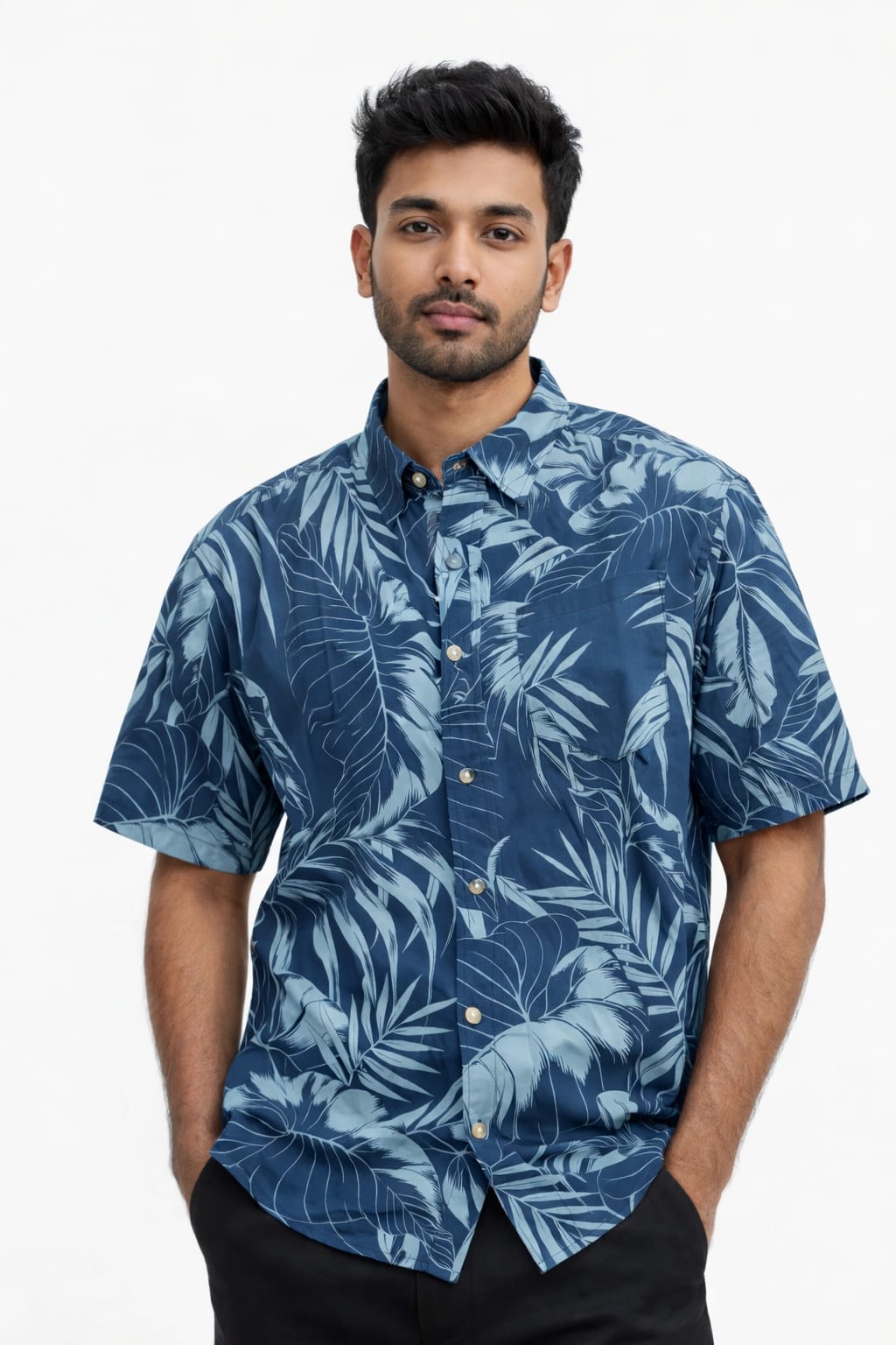 Premium Micro Botanical Half Shirt