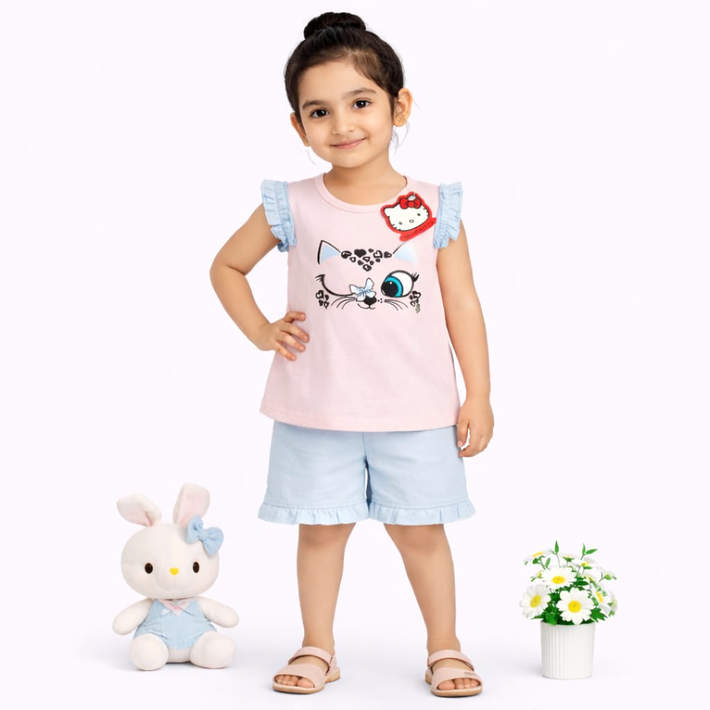 The Hello Kitty Flutter Sleeve Set – Powder Pink & Sky Blue