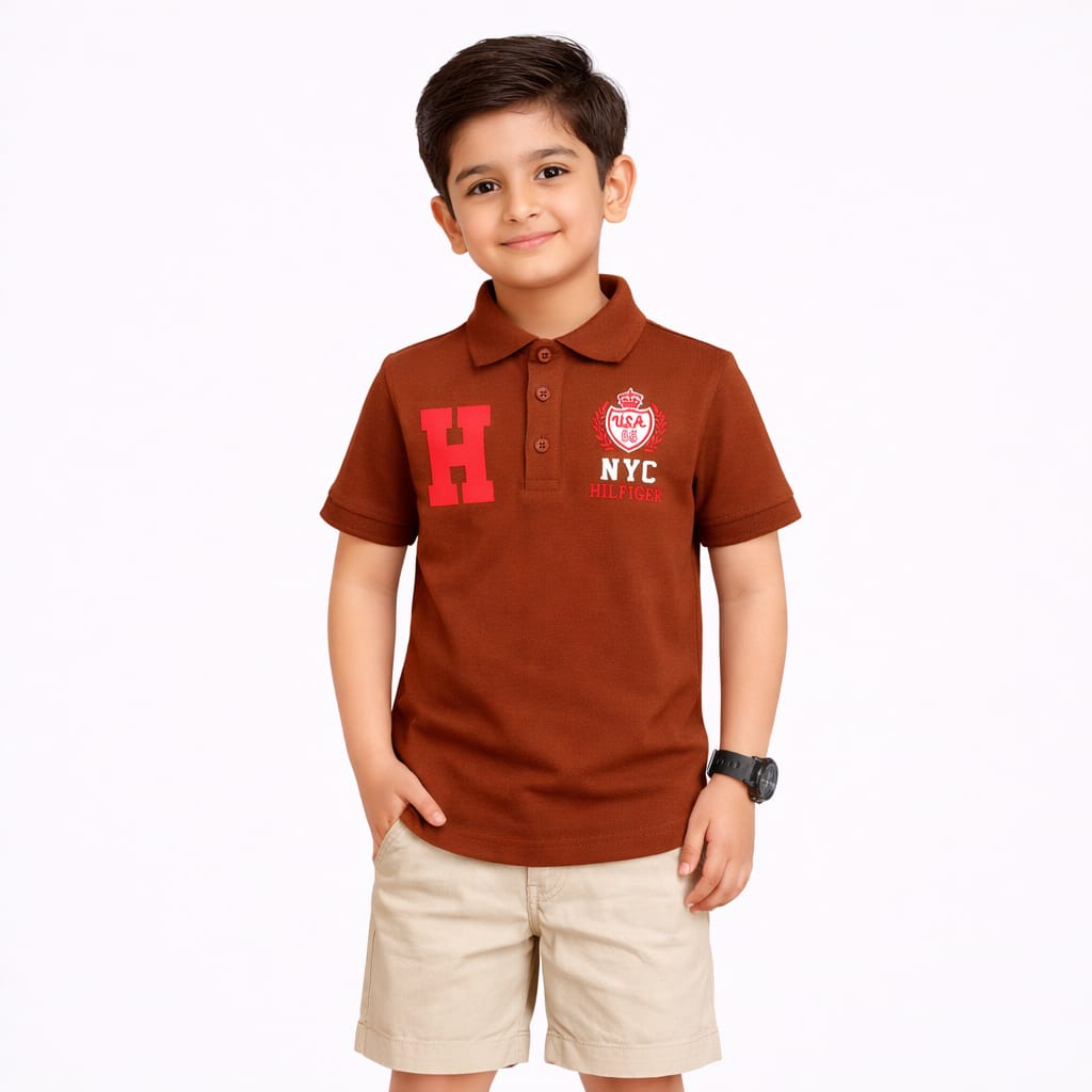 The Heritage Crest Polo – Forest Green & Rust Brown