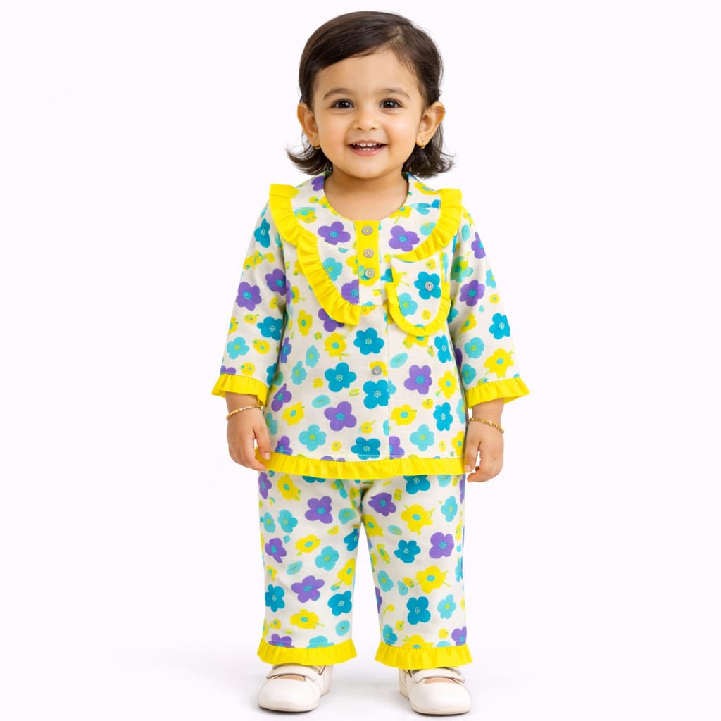 The Meadow Ruffle Kids Co-ord – Electric Flora