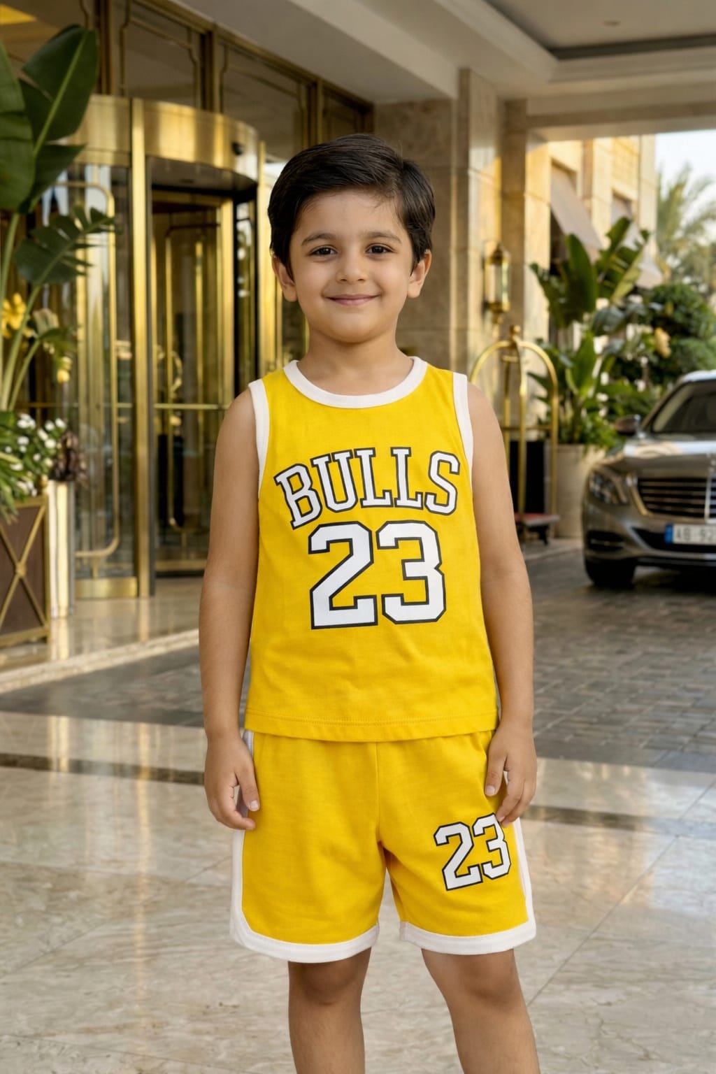 Yellow Bulls 23 Basketball Set
