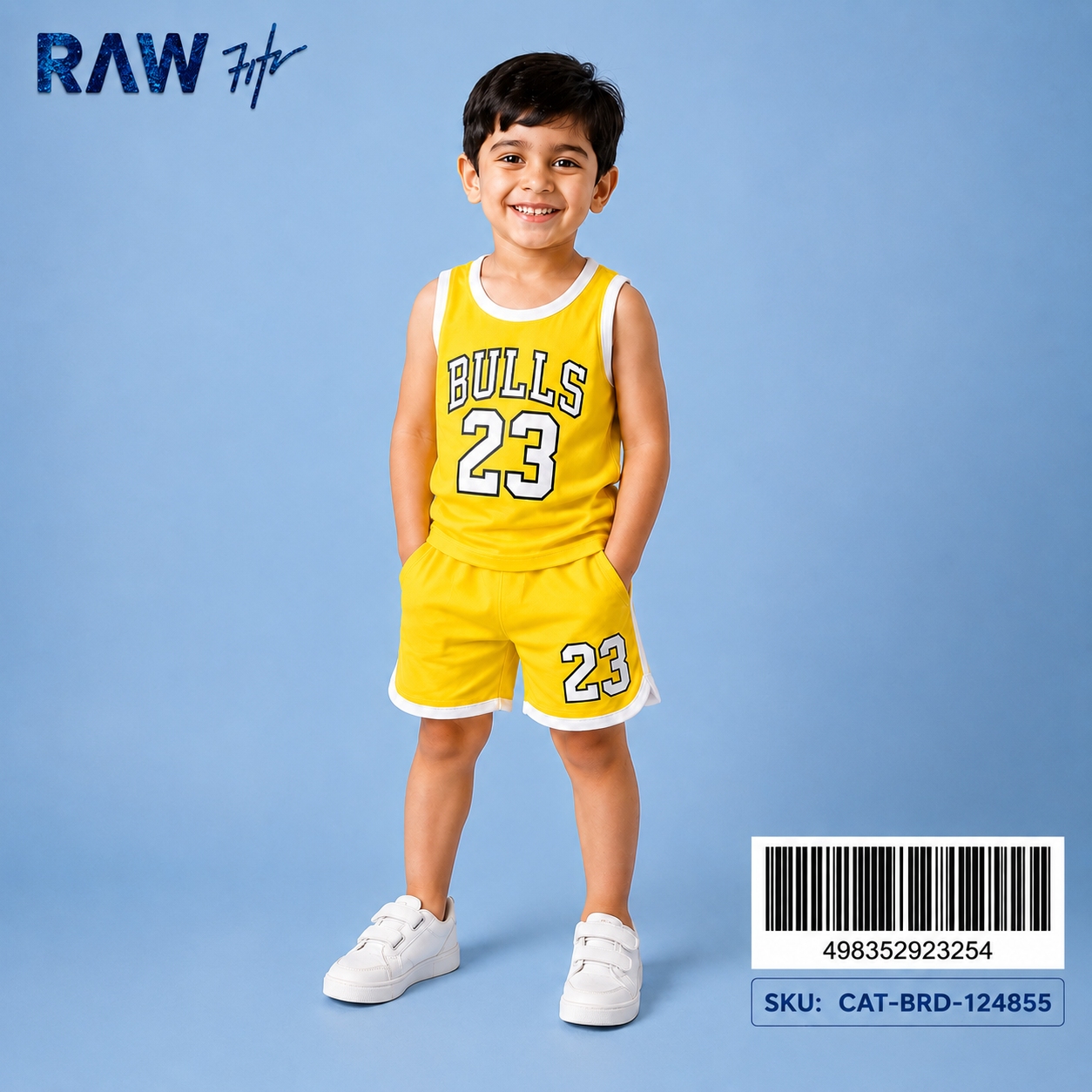Yellow Bulls 23 Basketball Set
